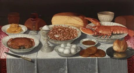 Nature morte avec coquillages et œufs